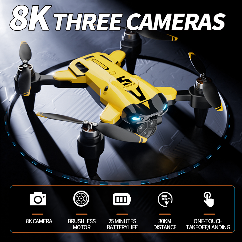 Drone Rc Cable - Brushless RC Drone 8K Triple Camera