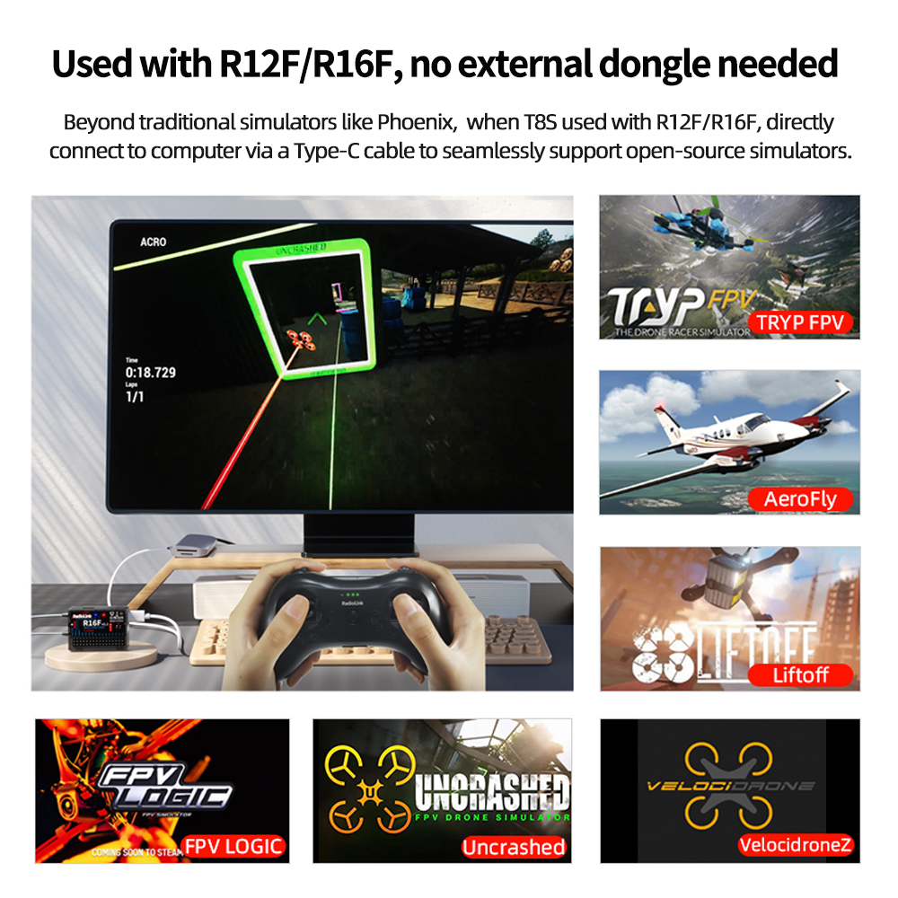 Radiolink T8S 2.4G 8 Channel R - Drone Rc Game recension och pris