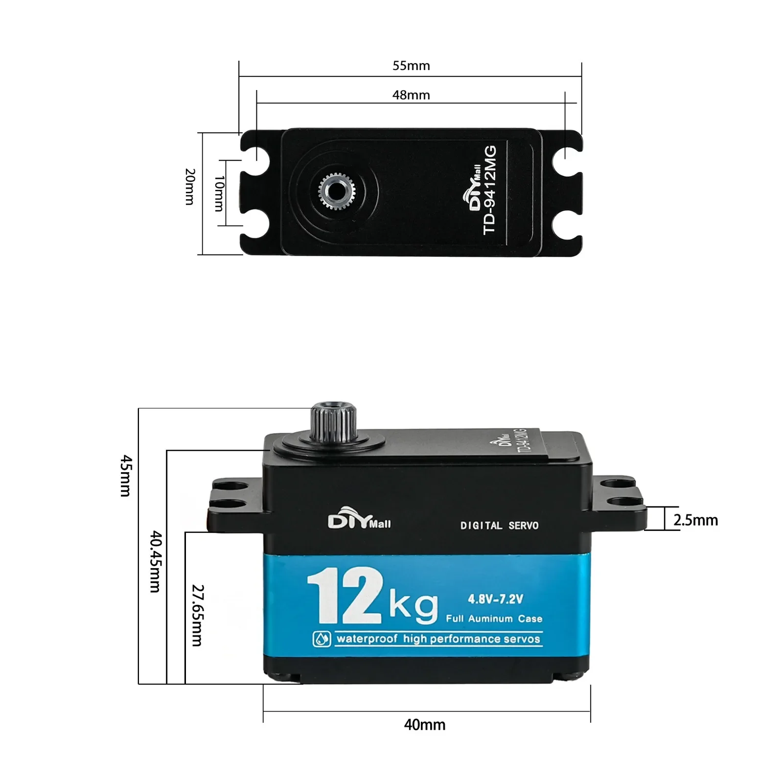 12KG TD-9412MG High Torque Ful - Rc Car Servo recension och pris