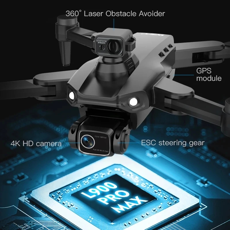 L900 Pro MAX GPS Drone 4K Prof - Drone Rc Foldable recension och pris