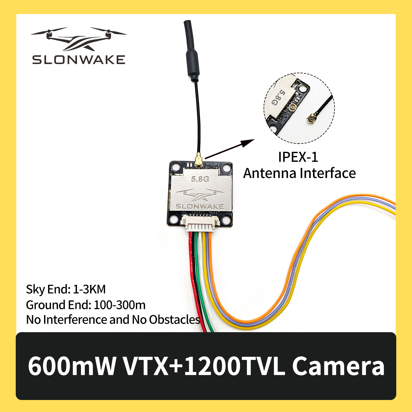 SLONWAKE 5.8G 600mW 7-24V FPV  - Drone With Rc Remote recension och pris