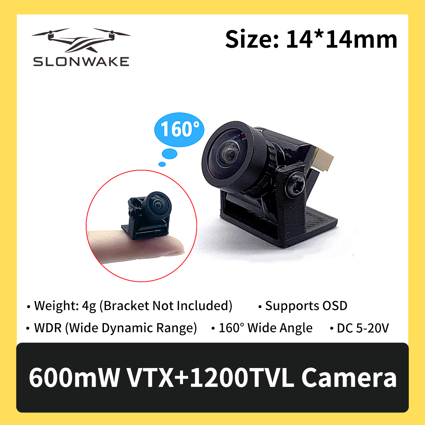 SLONWAKE 5.8G 600mW 7-24V FPV  - Drone With Rc Remote recension och pris