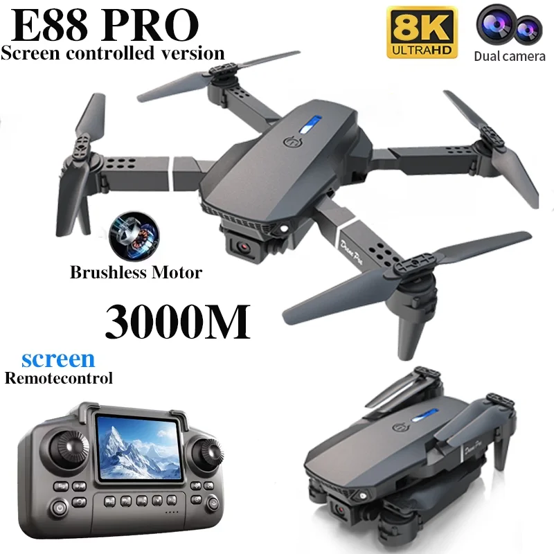 Professional E88 PRO Drone wit - Drone Rc Foldable recension och pris