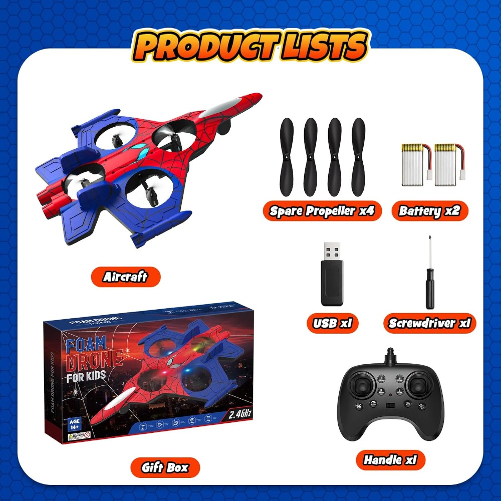 Foam RC Airplane for Kids 8-12 - Drone Rc Fighter Jet recension och pris