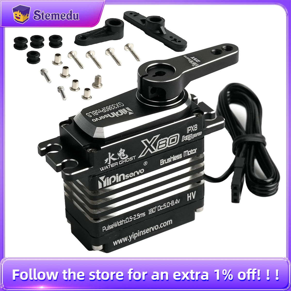 80KG Digital Servo Motor All M - Rc Car Servo recension och pris