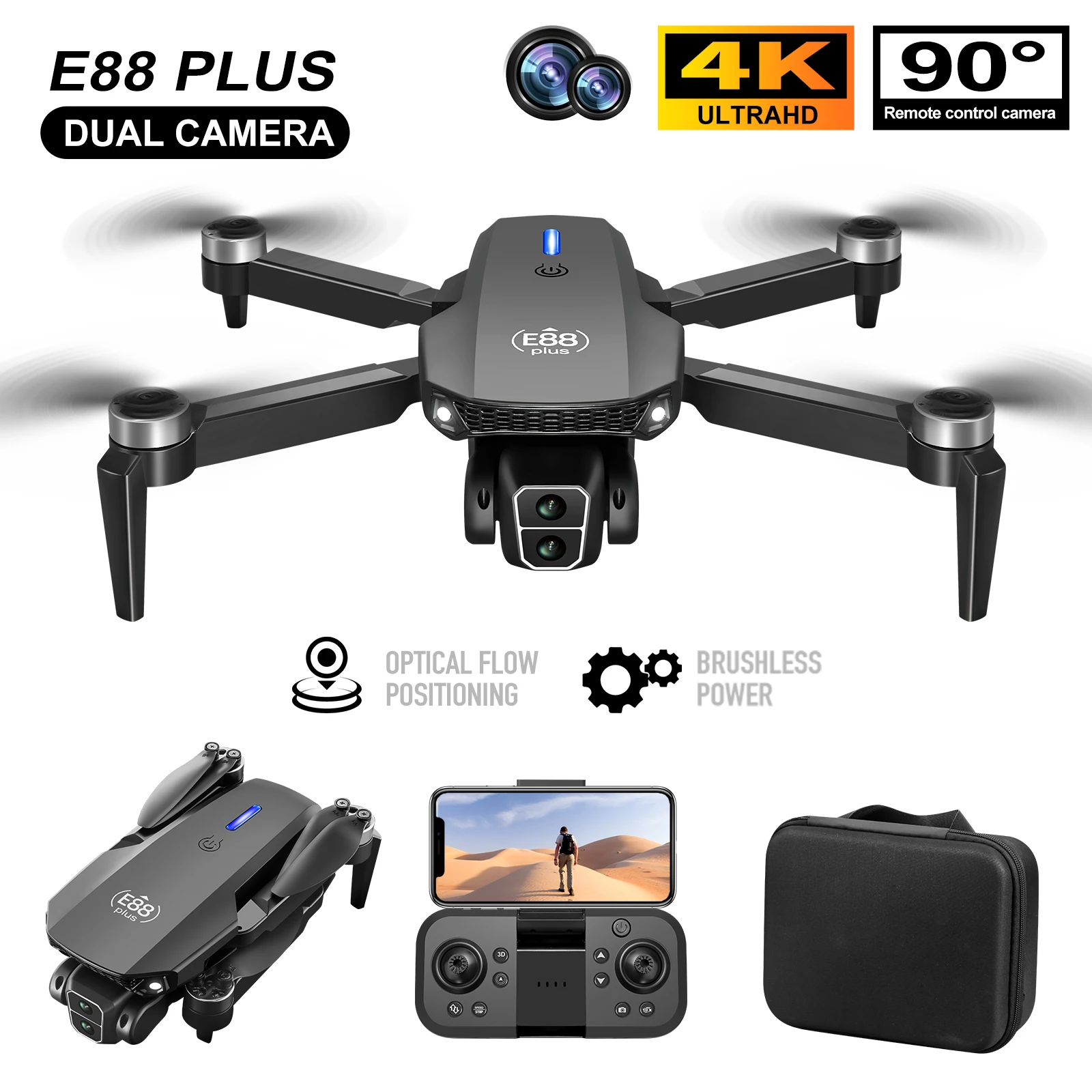 New E88 Plus Quadcopter Drone: - Drone Z recension och pris