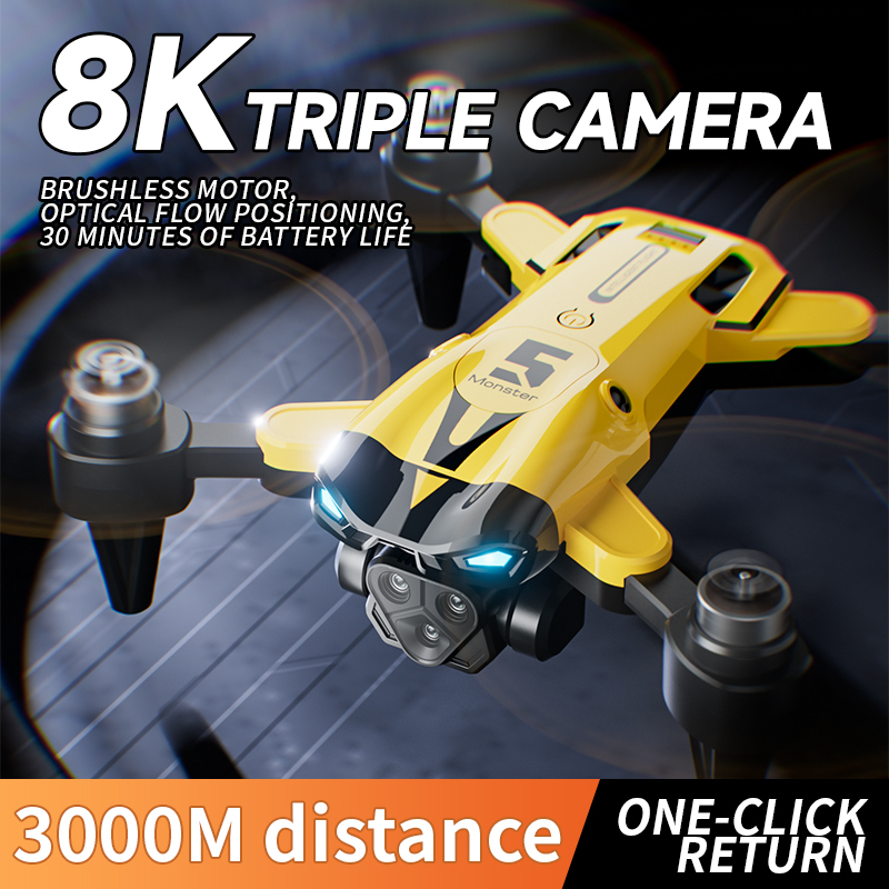 Brushless RC Drone 8K Triple C - Drone Rc Cable recension och pris