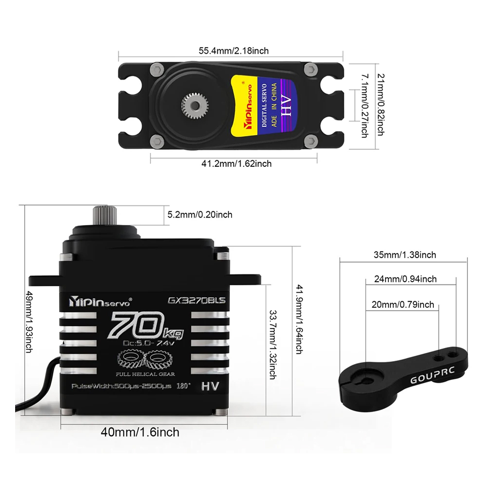 70KG 60KG 55KG Brushless Servo - Rc Car Servo recension och pris