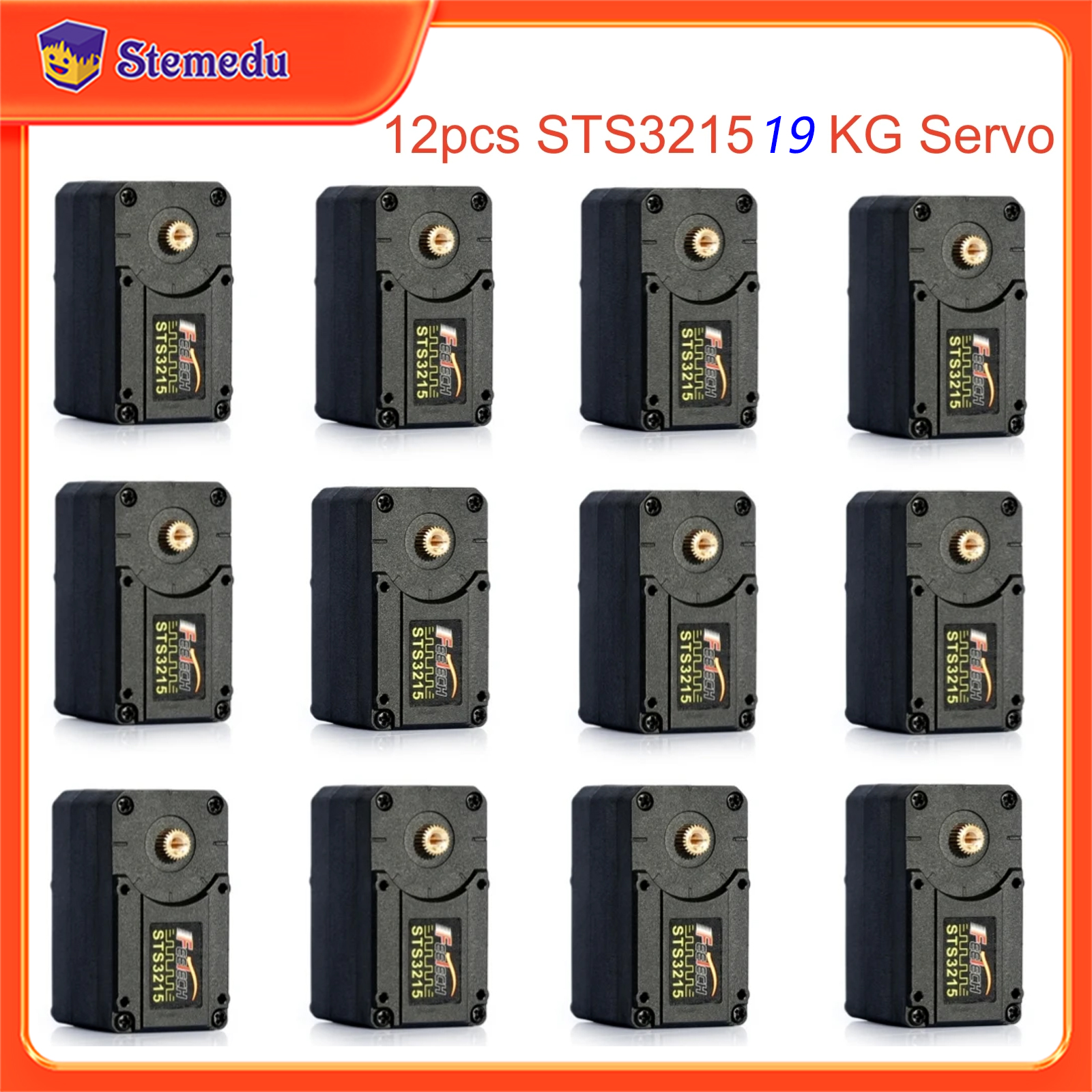 12PCS Feetech STS3215 19KG 7.4 - Rc Car Servo recension och pris