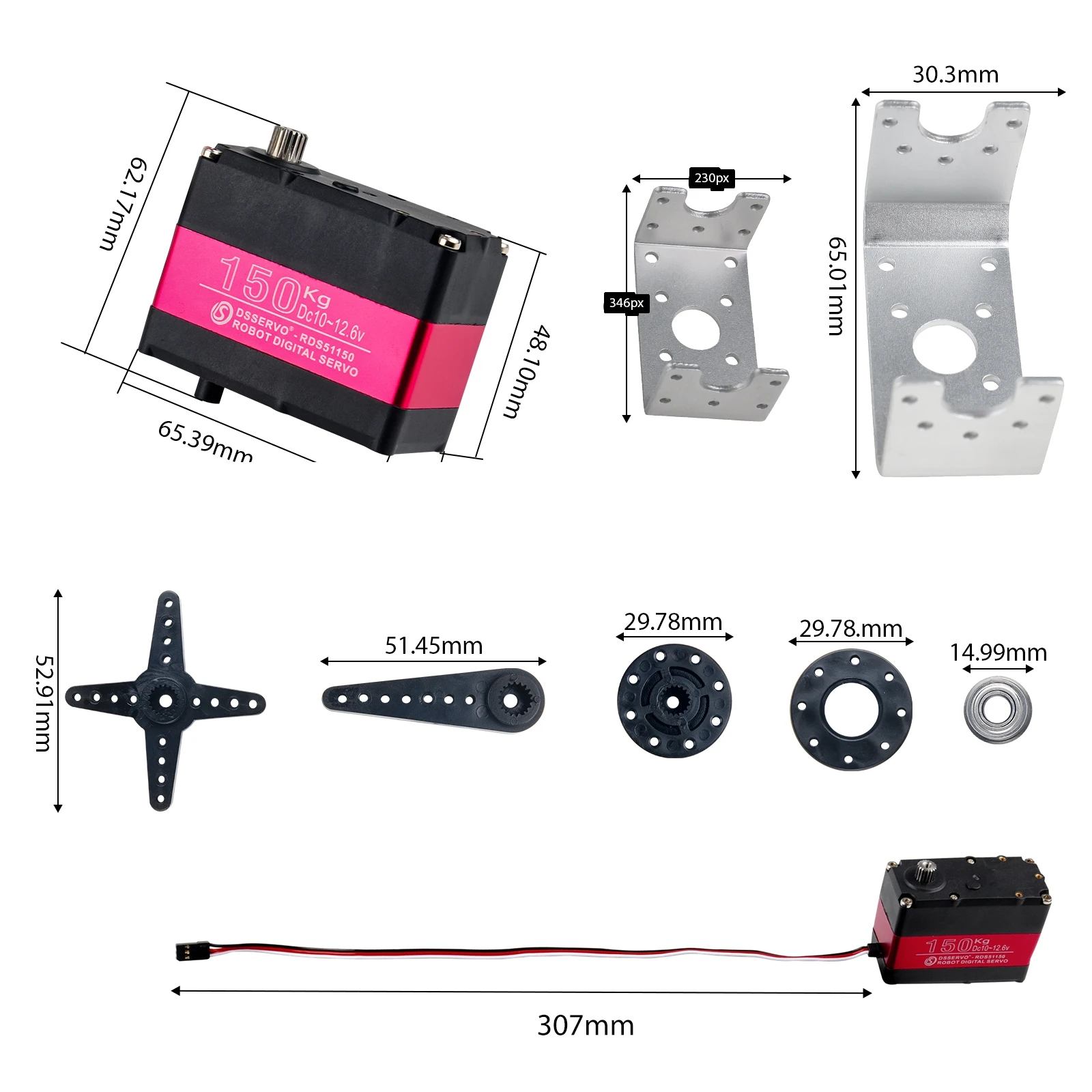 High Torque 150kg RDS51150 Met - Rc Car Servo recension och pris