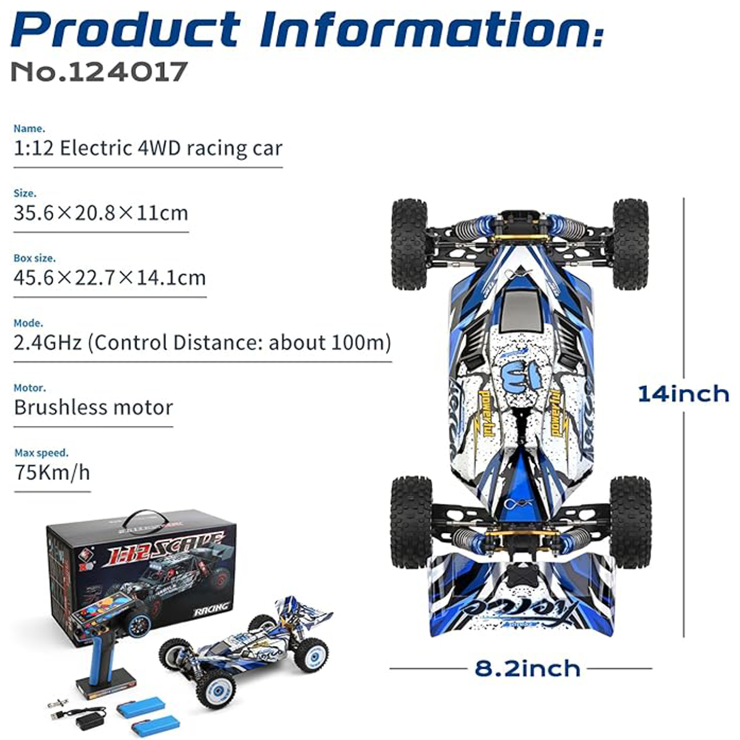 WLtoys 124017(V2) Fast RC Car, - Drone Bike Rc recension och pris