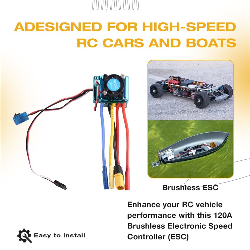 A63T-120A Brushless ESC Speed  - Rc Boat Brushless Motor recension och pris