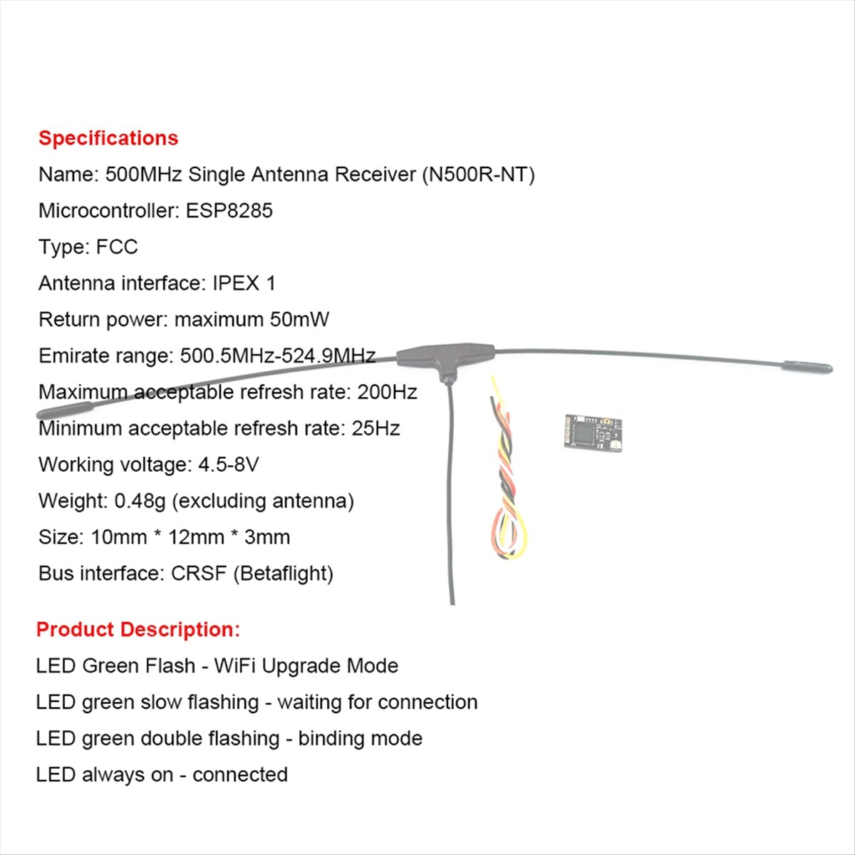 500MHz Receiver 500.5MHz-524.9 - Drone Rc Drone recension och pris