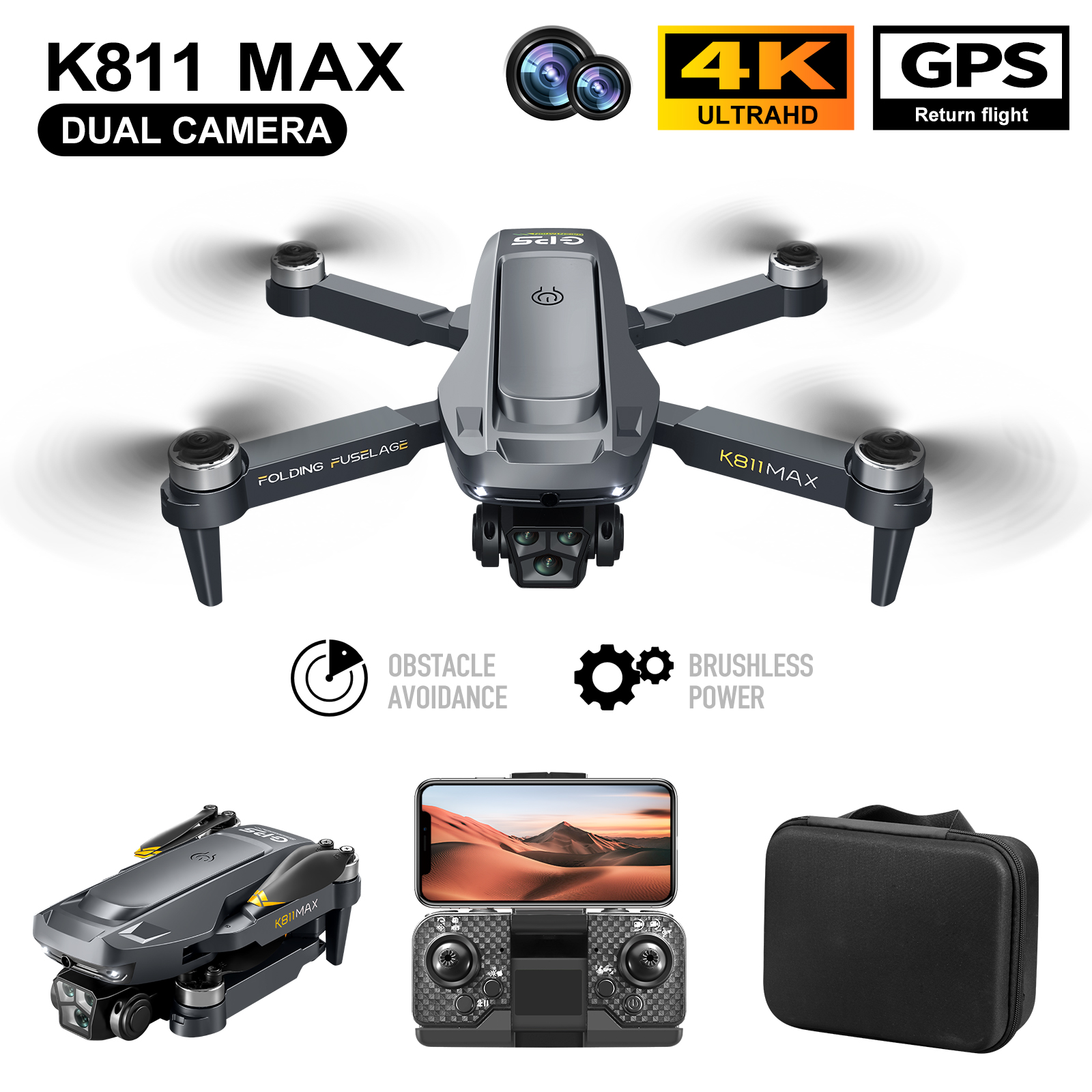 K811MAX Quadcopter Drone: Brus - Drone Z recension och pris