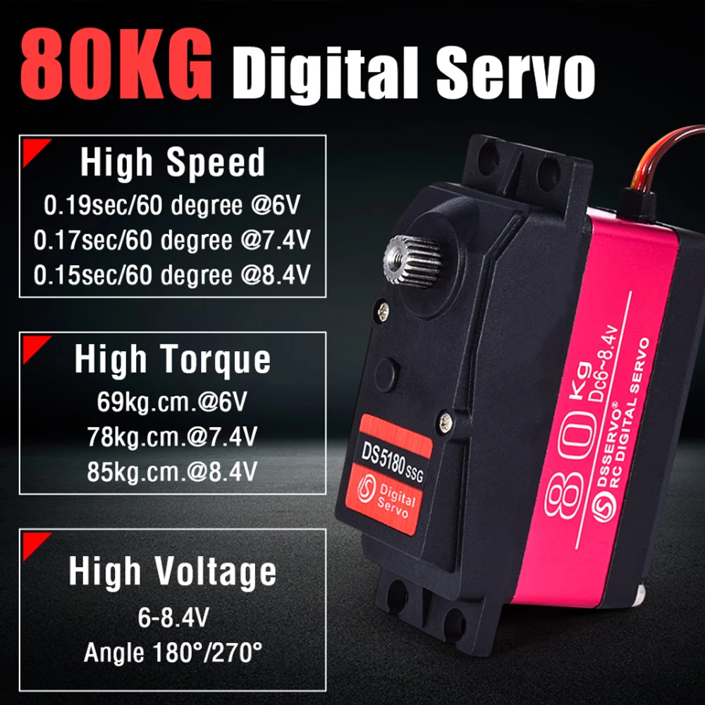 Dsservo Waterproof DS5180 80KG - Rc Car Servo recension och pris