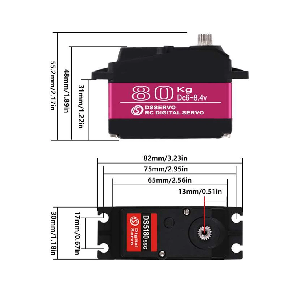 Dsservo Waterproof DS5180 80KG - Rc Car Servo recension och pris