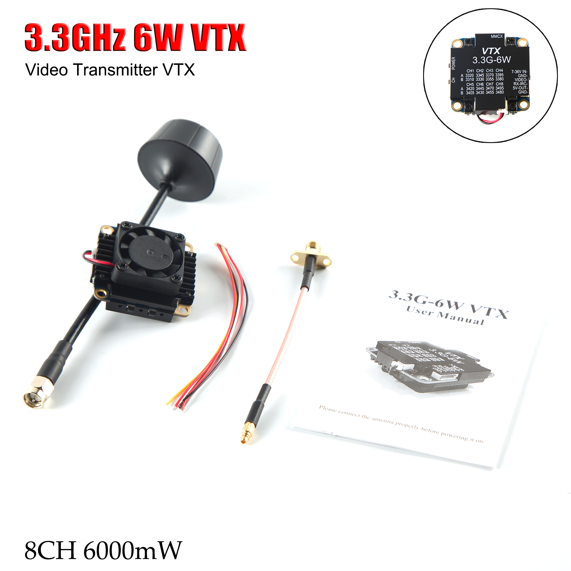 FPV Video Transmitter 3.3G 6W  - Drone With Rc Remote recension och pris